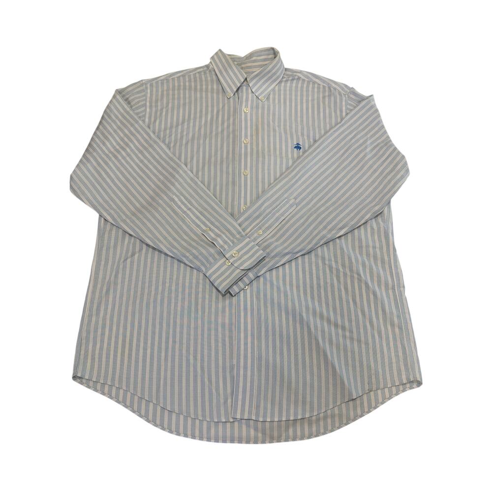 Brooks Brothers 346 striped long-sleeved button-down Oxford shirt Sz L Preppy